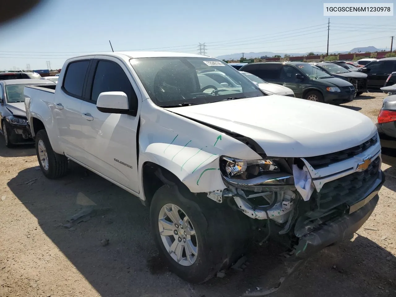 2021 Chevrolet Colorado Lt VIN: 1GCGSCEN6M1230978 Lot: 72940144