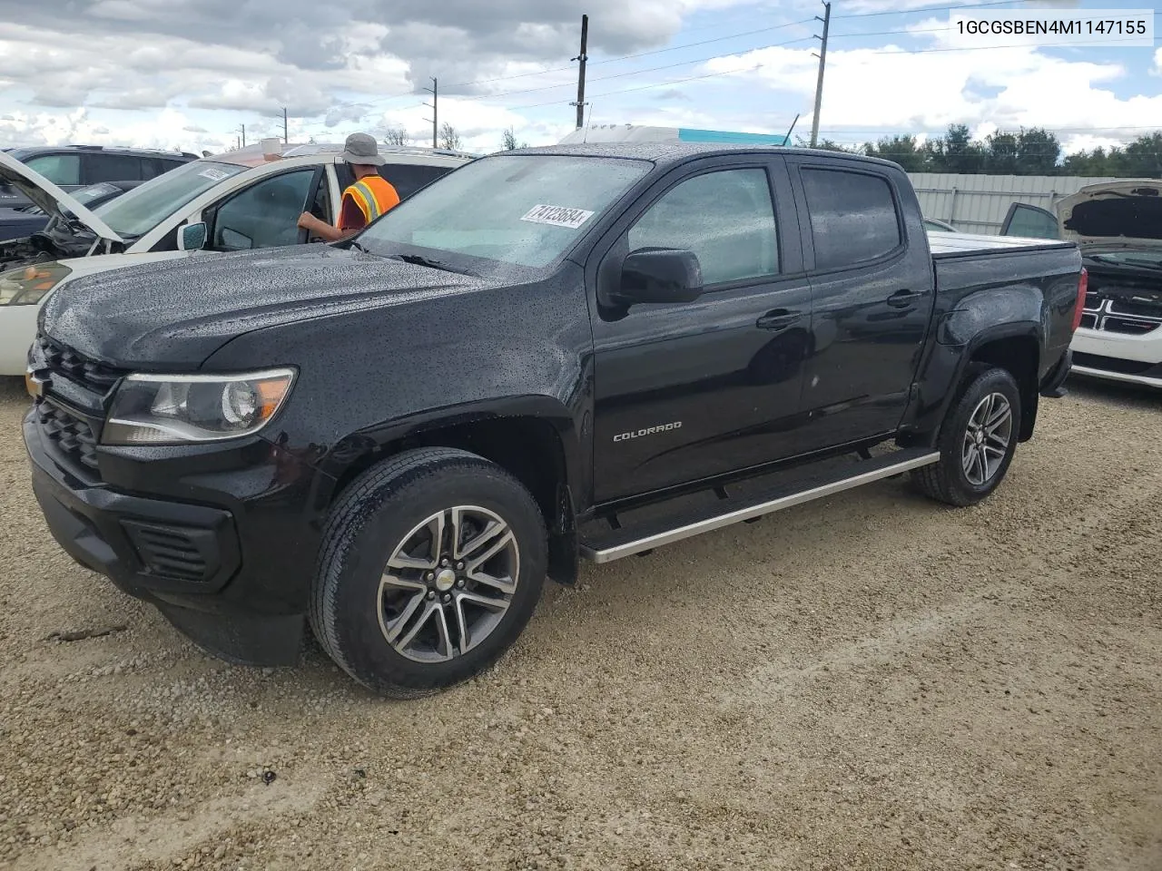 2021 Chevrolet Colorado VIN: 1GCGSBEN4M1147155 Lot: 74123684