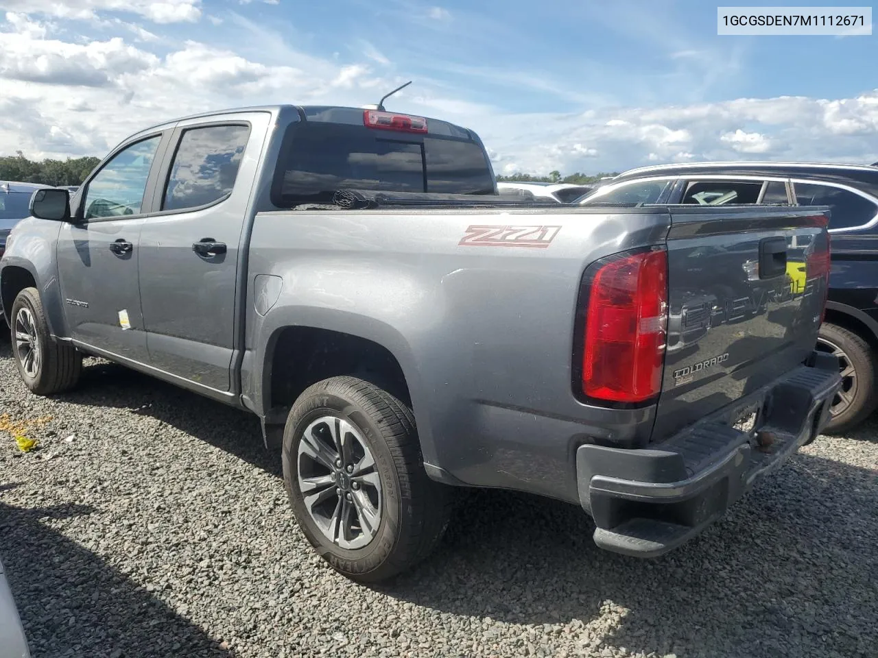 2021 Chevrolet Colorado Z71 VIN: 1GCGSDEN7M1112671 Lot: 74386584