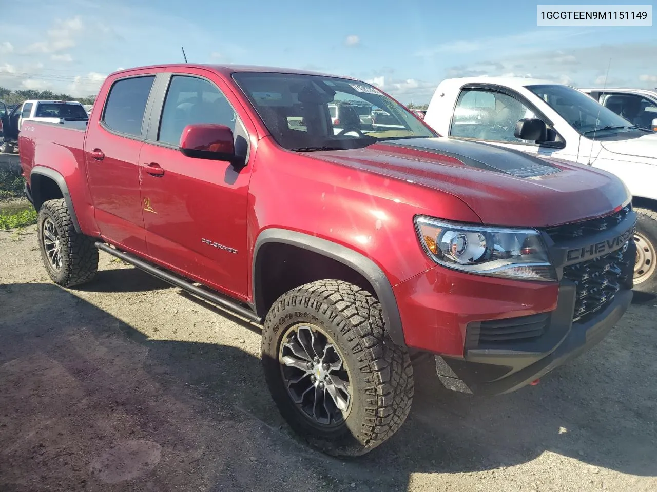 2021 Chevrolet Colorado Zr2 VIN: 1GCGTEEN9M1151149 Lot: 74387264