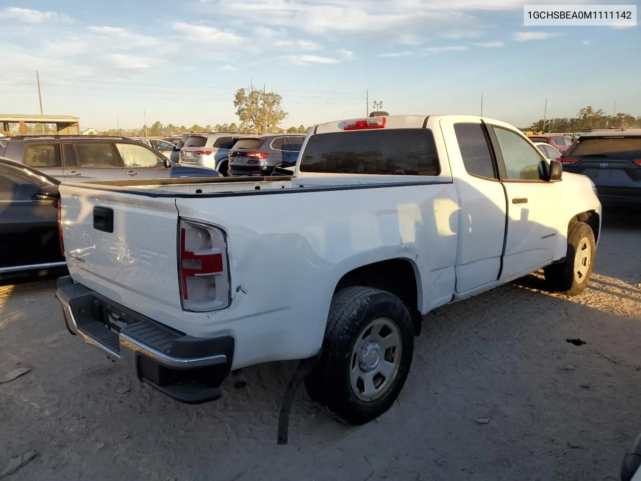 2021 Chevrolet Colorado VIN: 1GCHSBEA0M1111142 Lot: 74785014