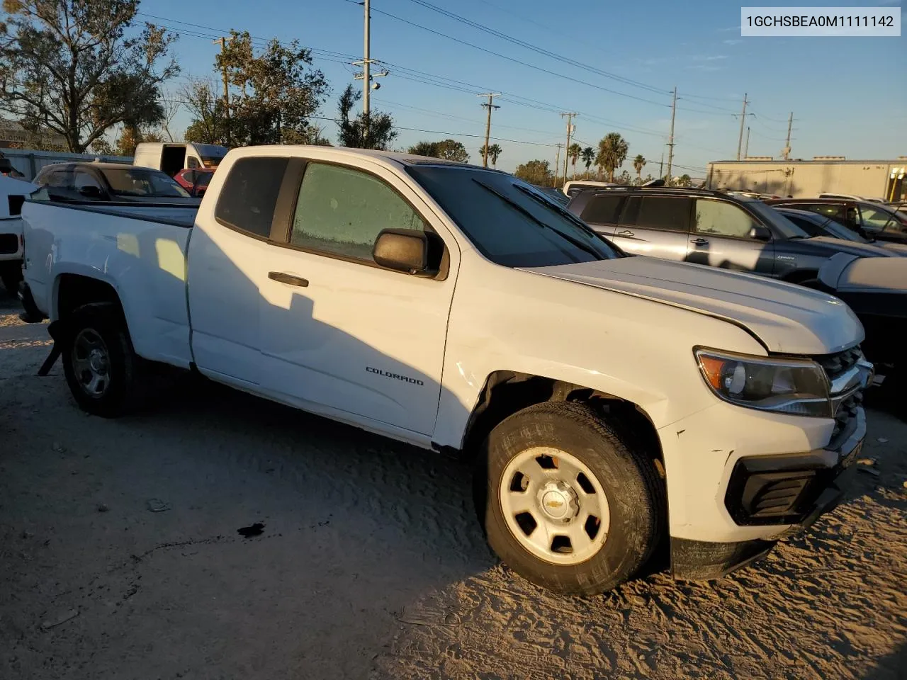 2021 Chevrolet Colorado VIN: 1GCHSBEA0M1111142 Lot: 74785014