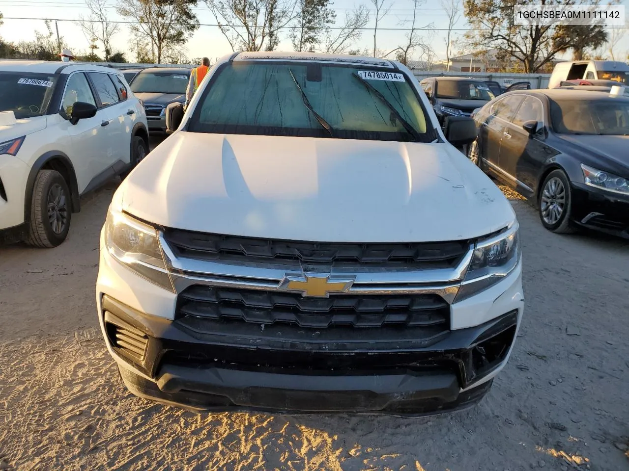 2021 Chevrolet Colorado VIN: 1GCHSBEA0M1111142 Lot: 74785014