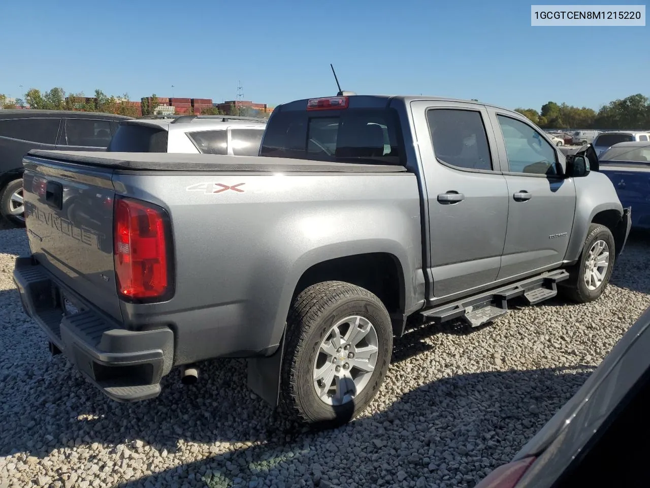 2021 Chevrolet Colorado Lt VIN: 1GCGTCEN8M1215220 Lot: 74970494