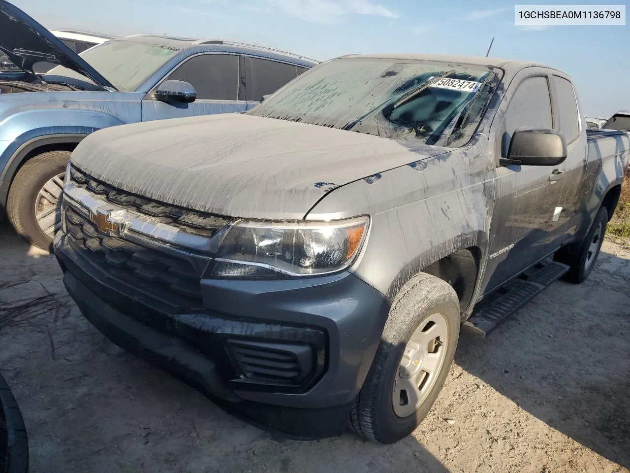 2021 Chevrolet Colorado VIN: 1GCHSBEA0M1136798 Lot: 75082474