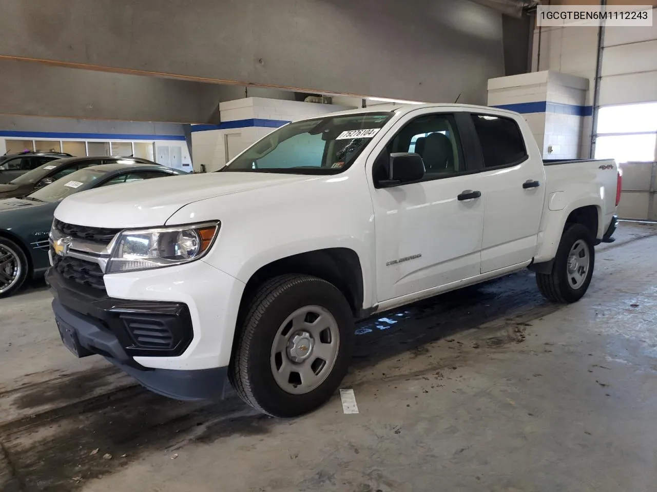 2021 Chevrolet Colorado VIN: 1GCGTBEN6M1112243 Lot: 75276104