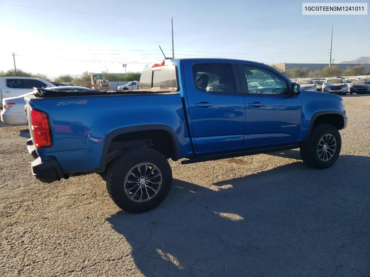 2021 Chevrolet Colorado Zr2 VIN: 1GCGTEEN3M1241011 Lot: 75854074