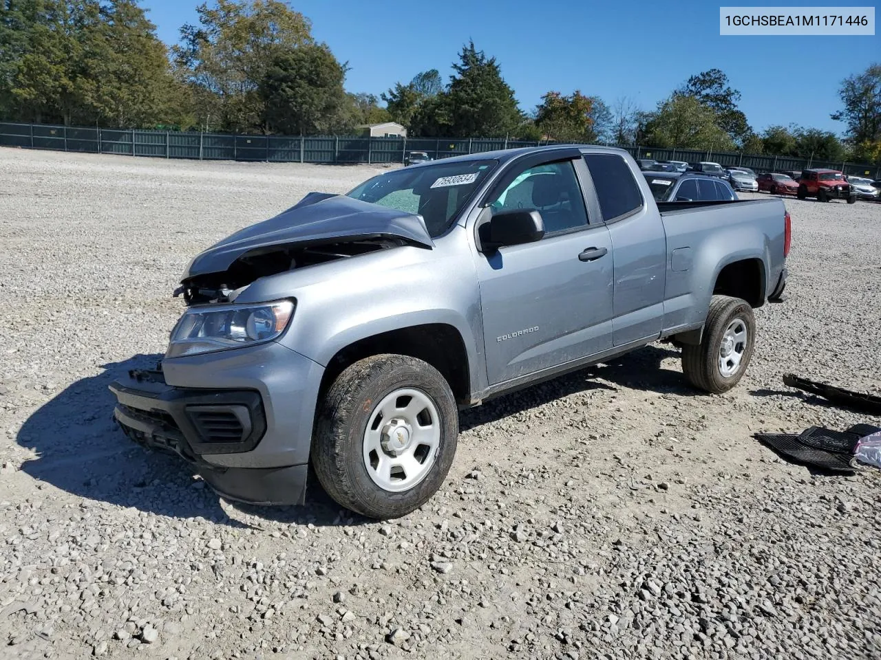 2021 Chevrolet Colorado VIN: 1GCHSBEA1M1171446 Lot: 75930634