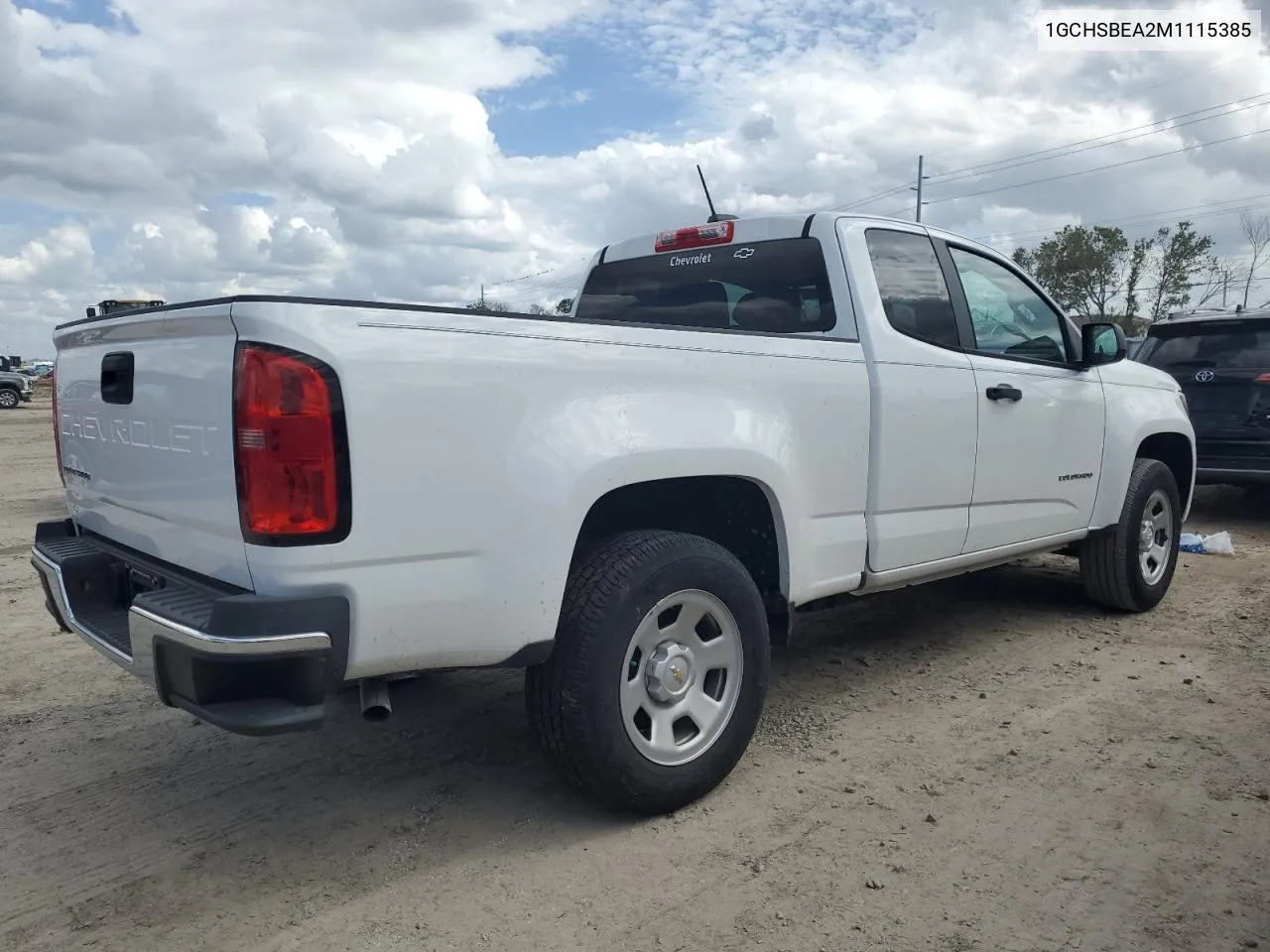 2021 Chevrolet Colorado VIN: 1GCHSBEA2M1115385 Lot: 76115774