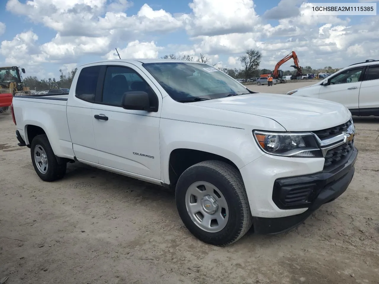 2021 Chevrolet Colorado VIN: 1GCHSBEA2M1115385 Lot: 76115774