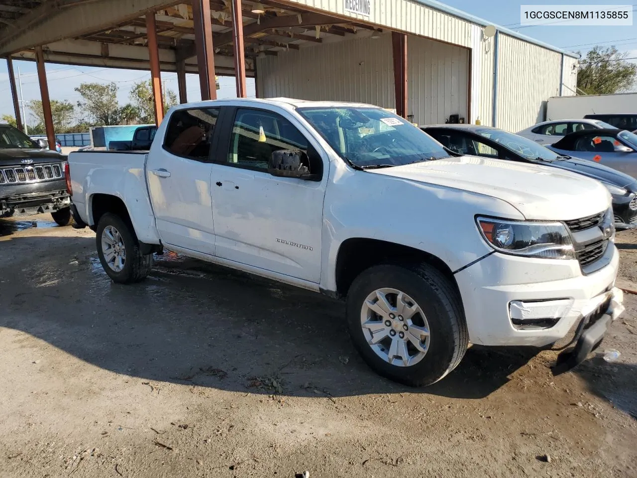 2021 Chevrolet Colorado Lt VIN: 1GCGSCEN8M1135855 Lot: 76299734