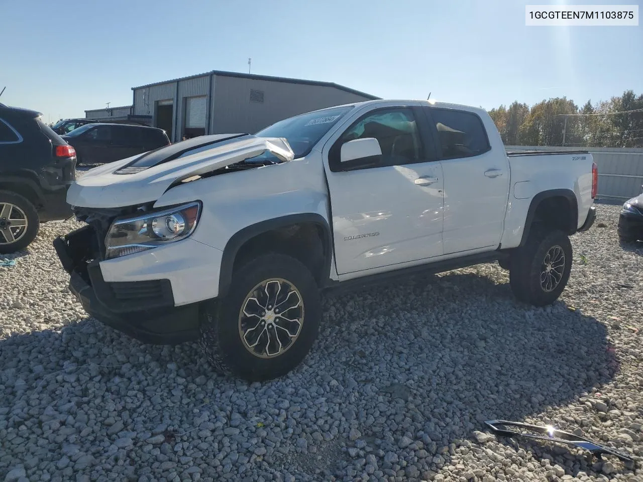 2021 Chevrolet Colorado Zr2 VIN: 1GCGTEEN7M1103875 Lot: 76377884