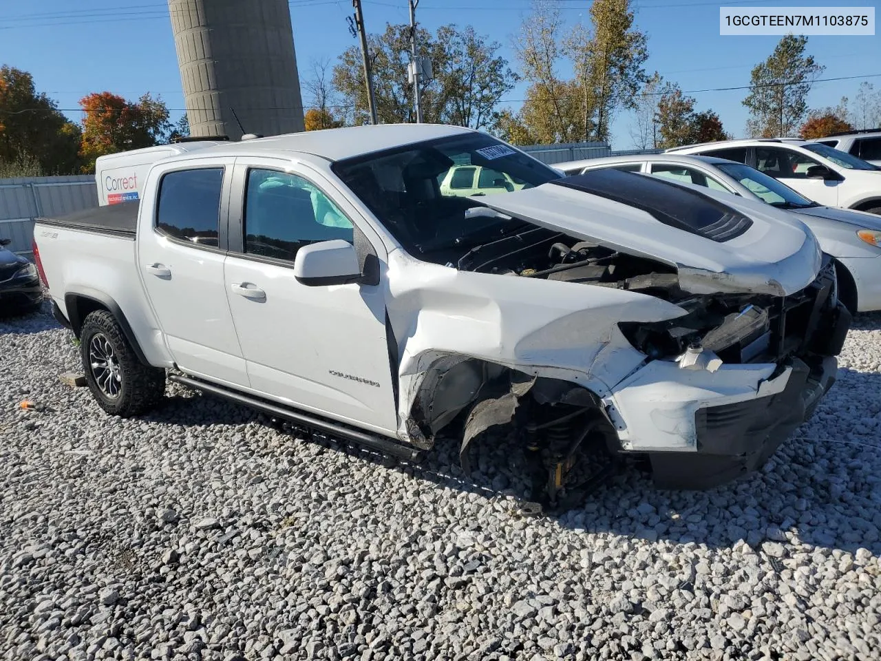 2021 Chevrolet Colorado Zr2 VIN: 1GCGTEEN7M1103875 Lot: 76377884