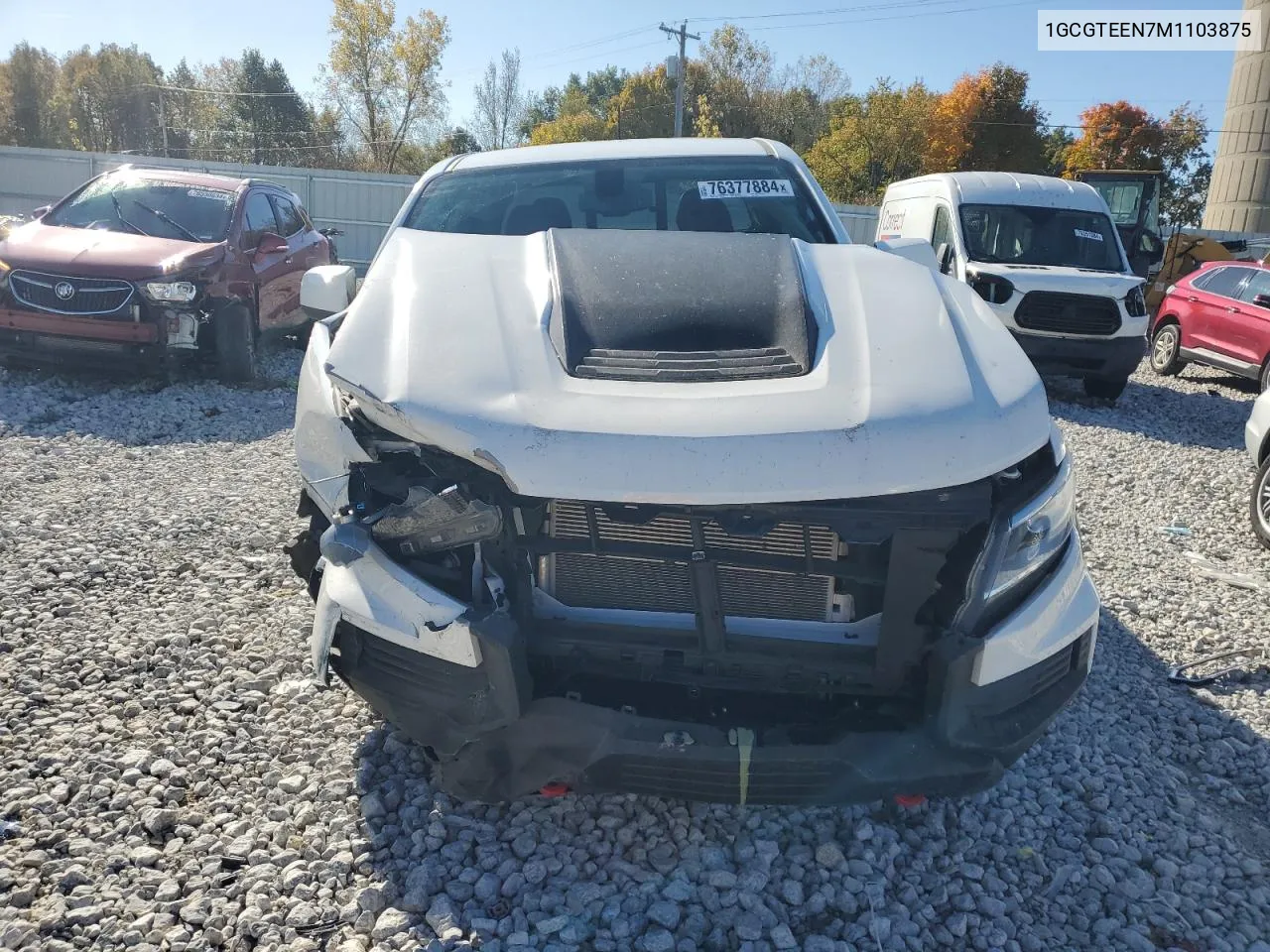 2021 Chevrolet Colorado Zr2 VIN: 1GCGTEEN7M1103875 Lot: 76377884