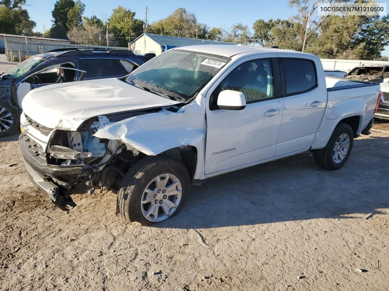 2021 Chevrolet Colorado Lt VIN: 1GCGSCEN7M1210500 Lot: 76522474