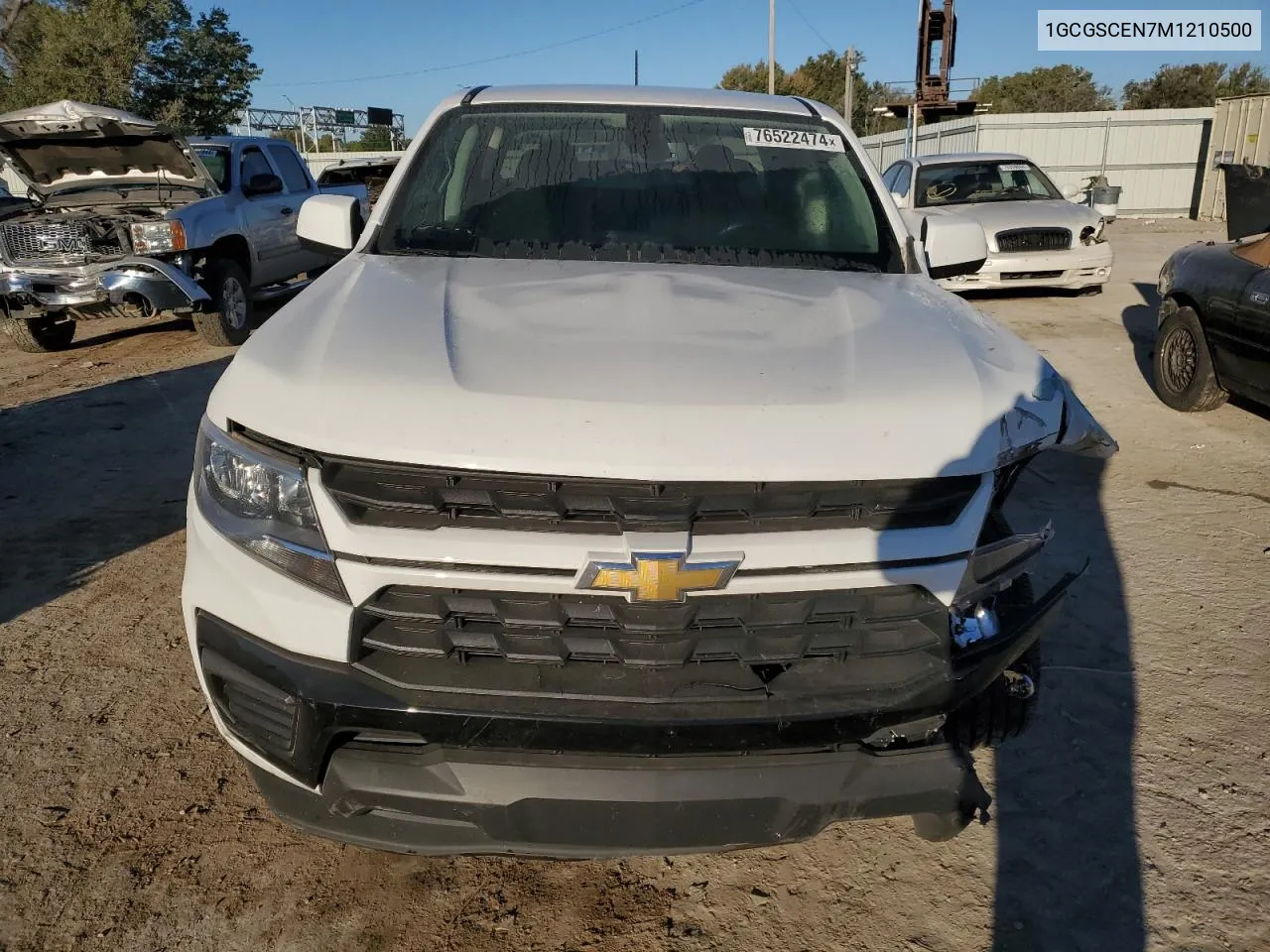 2021 Chevrolet Colorado Lt VIN: 1GCGSCEN7M1210500 Lot: 76522474