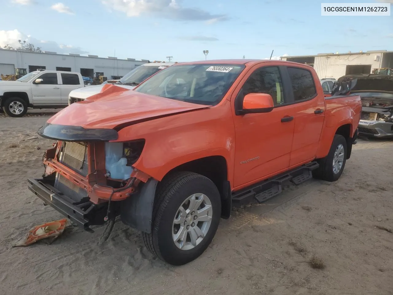 2021 Chevrolet Colorado Lt VIN: 1GCGSCEN1M1262723 Lot: 76550364