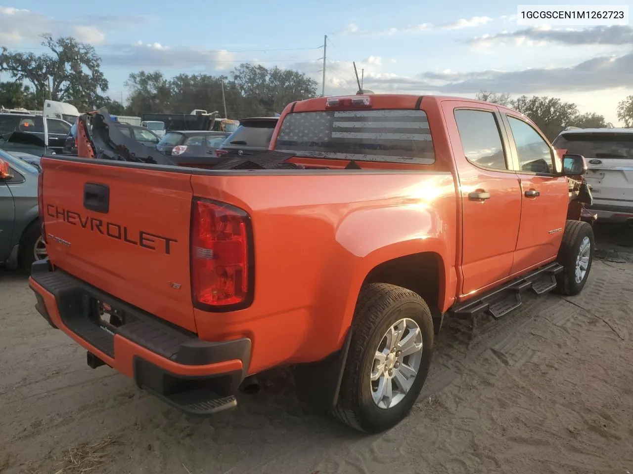 2021 Chevrolet Colorado Lt VIN: 1GCGSCEN1M1262723 Lot: 76550364