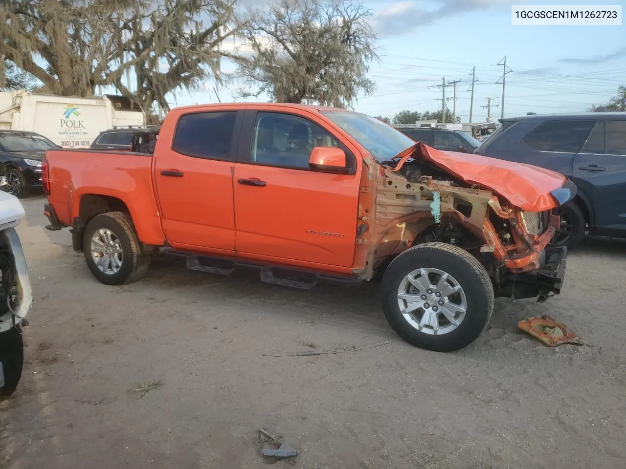 2021 Chevrolet Colorado Lt VIN: 1GCGSCEN1M1262723 Lot: 76550364