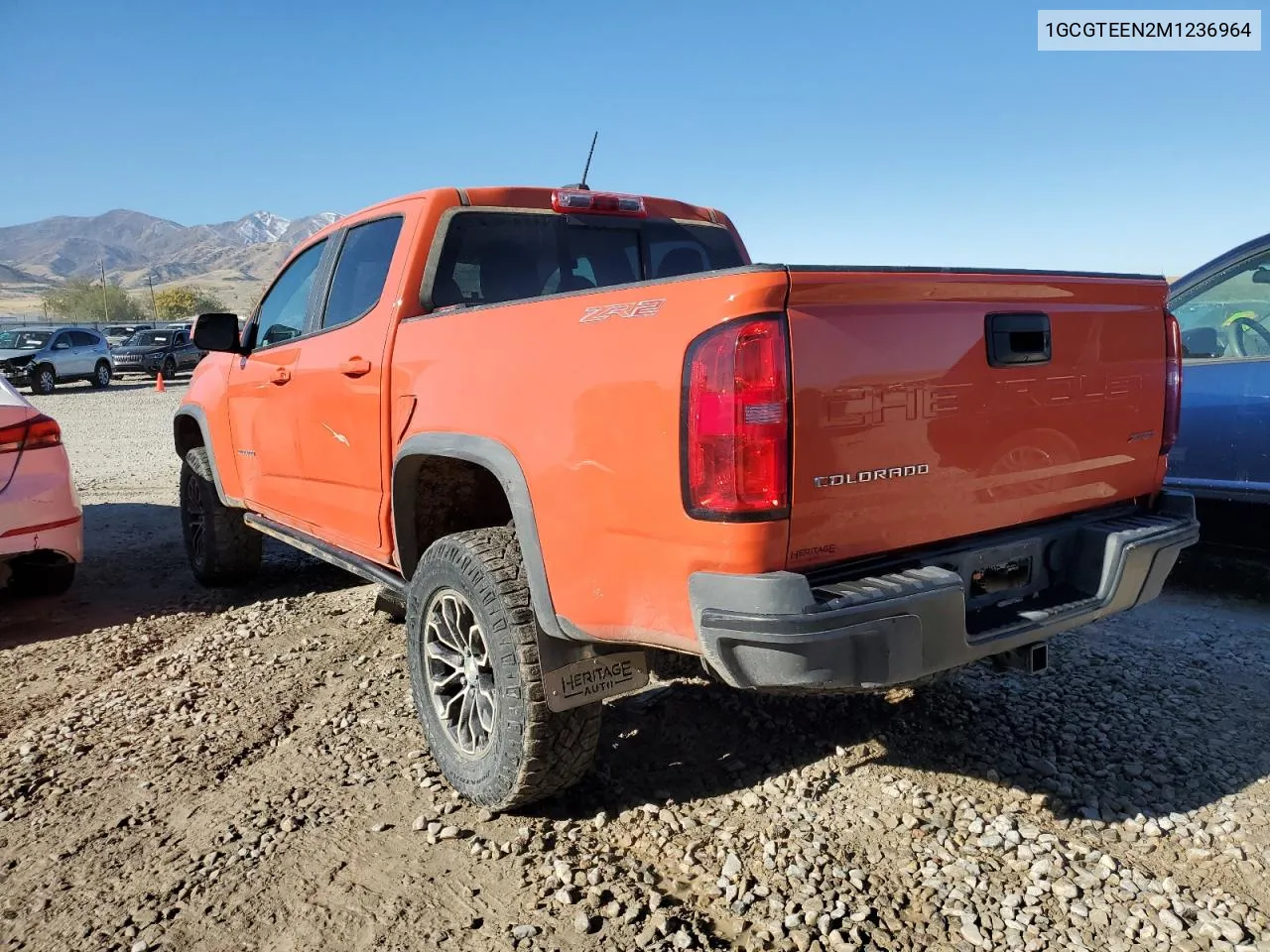 2021 Chevrolet Colorado Zr2 VIN: 1GCGTEEN2M1236964 Lot: 76720804