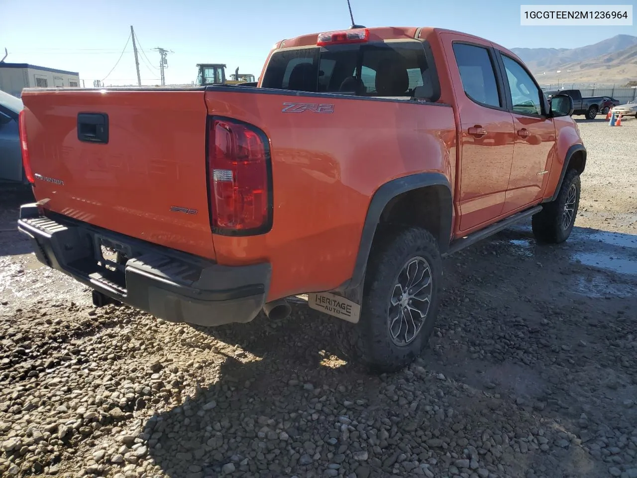 2021 Chevrolet Colorado Zr2 VIN: 1GCGTEEN2M1236964 Lot: 76720804