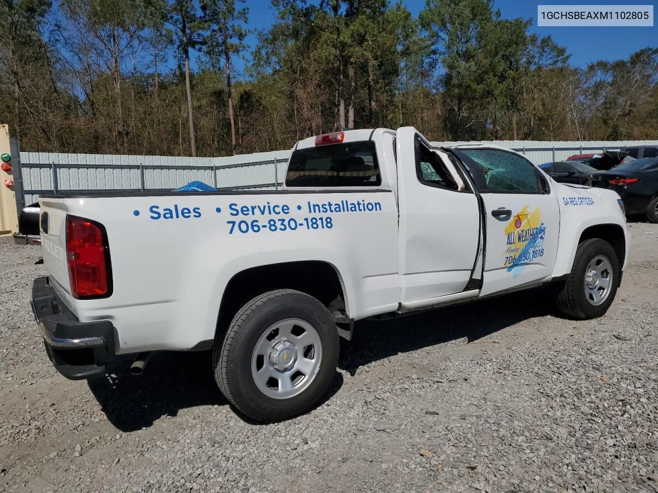 2021 Chevrolet Colorado VIN: 1GCHSBEAXM1102805 Lot: 76843584