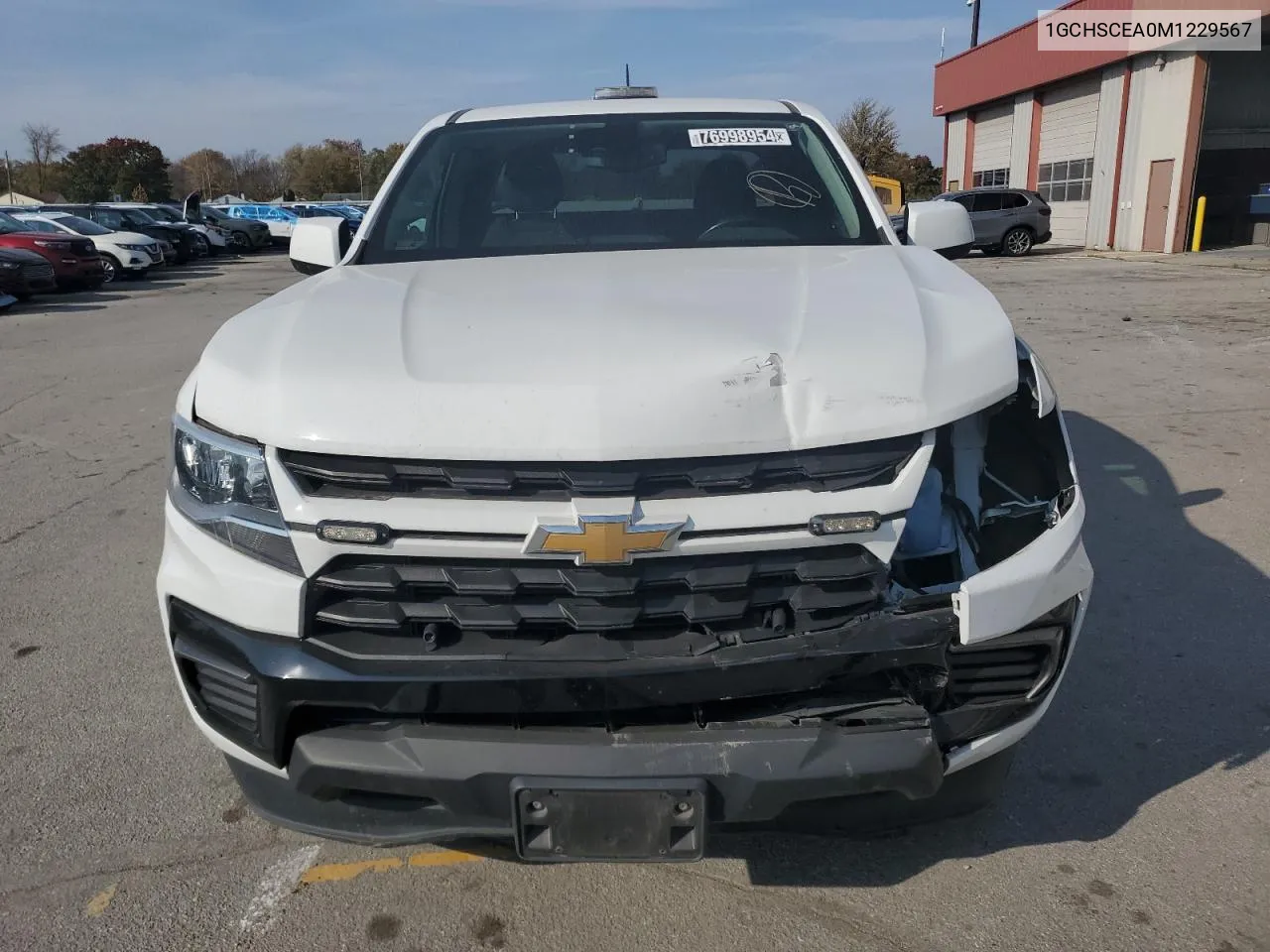 2021 Chevrolet Colorado Lt VIN: 1GCHSCEA0M1229567 Lot: 76998954