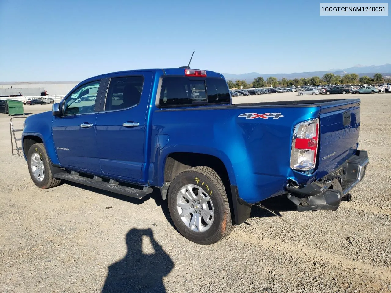 2021 Chevrolet Colorado Lt VIN: 1GCGTCEN6M1240651 Lot: 77407214