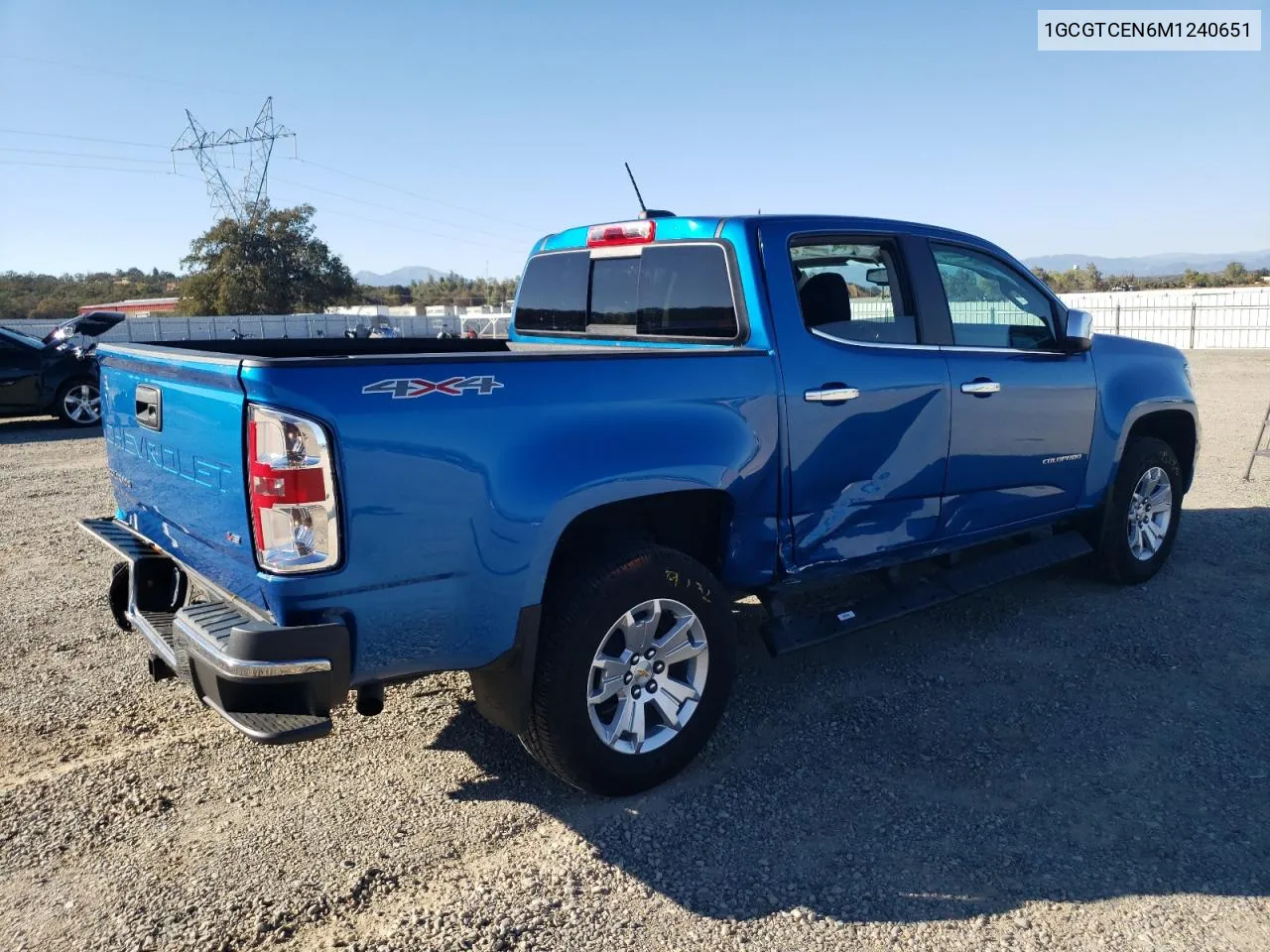 2021 Chevrolet Colorado Lt VIN: 1GCGTCEN6M1240651 Lot: 77407214