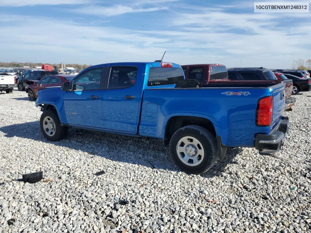 2021 Chevrolet Colorado VIN: 1GCGTBENXM1248312 Lot: 77808024