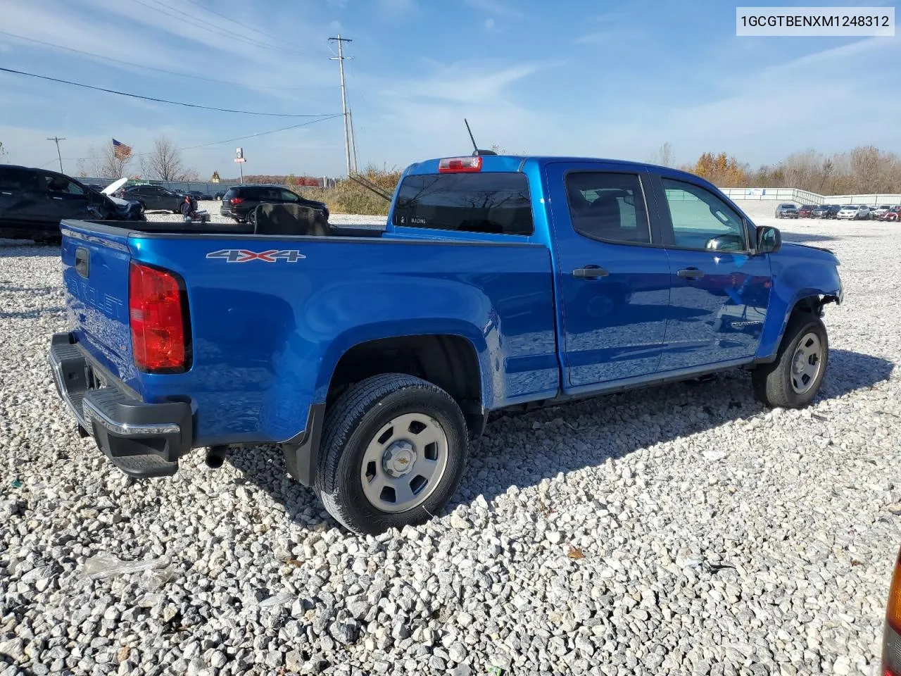 2021 Chevrolet Colorado VIN: 1GCGTBENXM1248312 Lot: 77808024