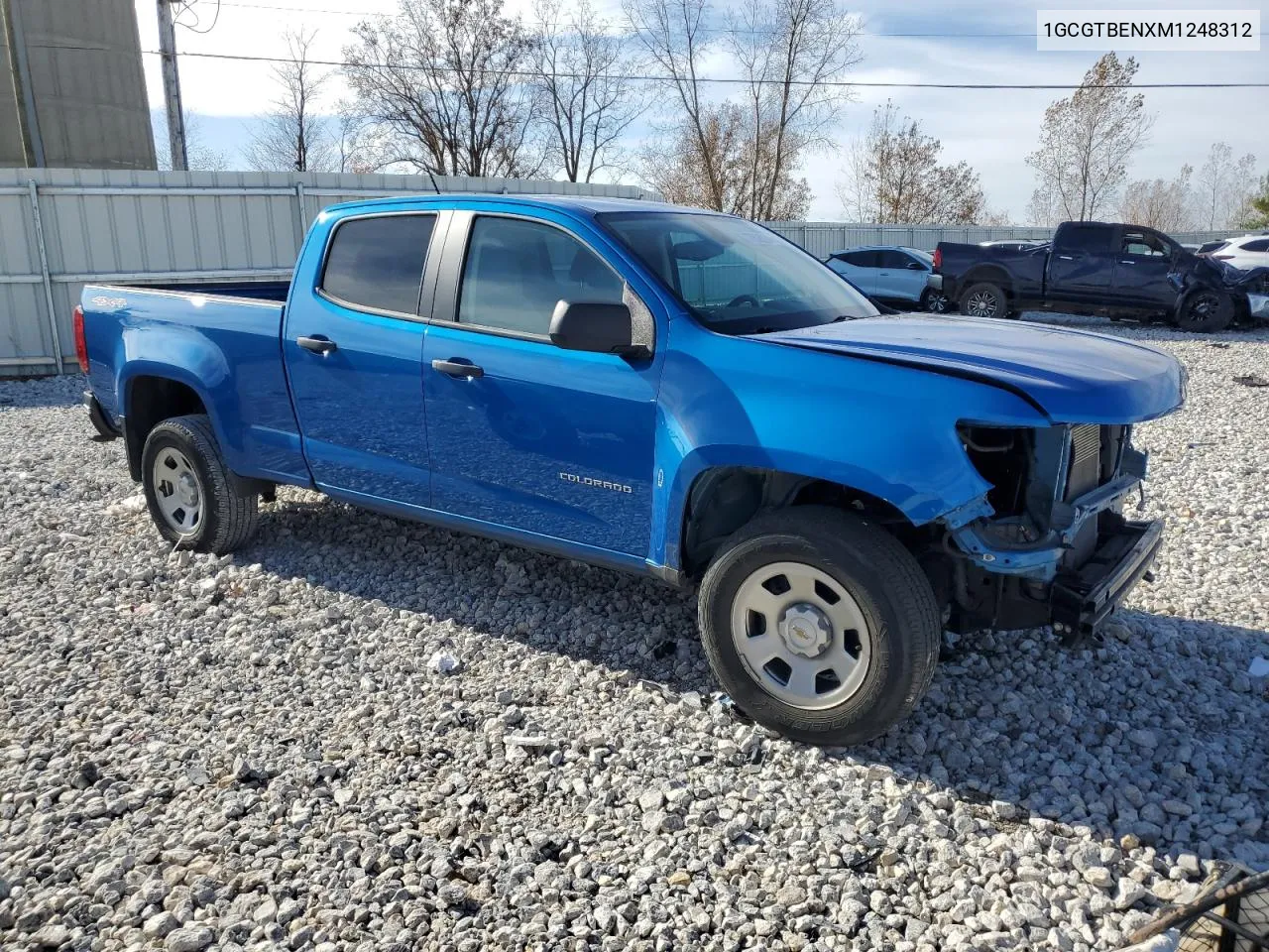 2021 Chevrolet Colorado VIN: 1GCGTBENXM1248312 Lot: 77808024