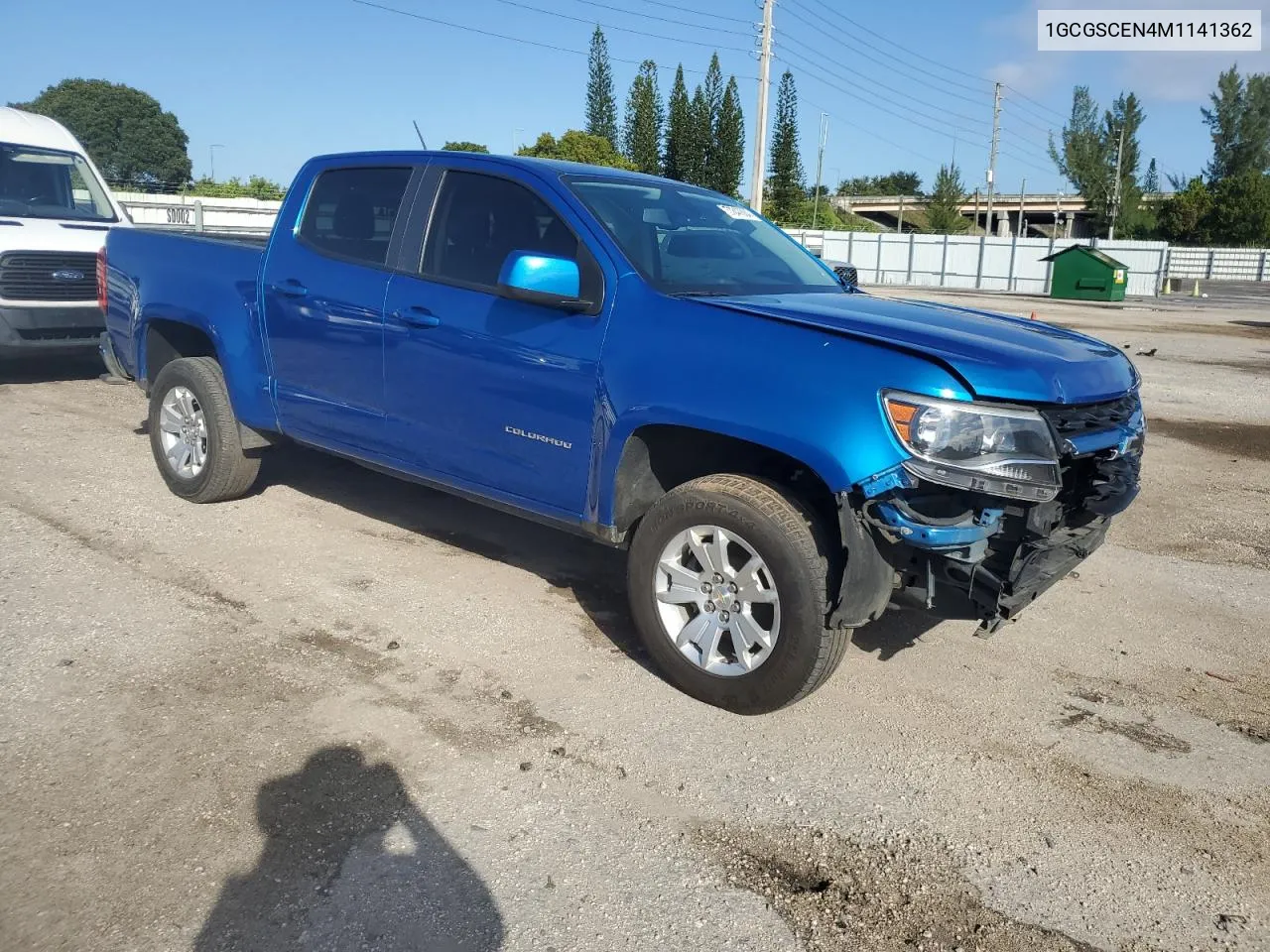 2021 Chevrolet Colorado Lt VIN: 1GCGSCEN4M1141362 Lot: 77847684