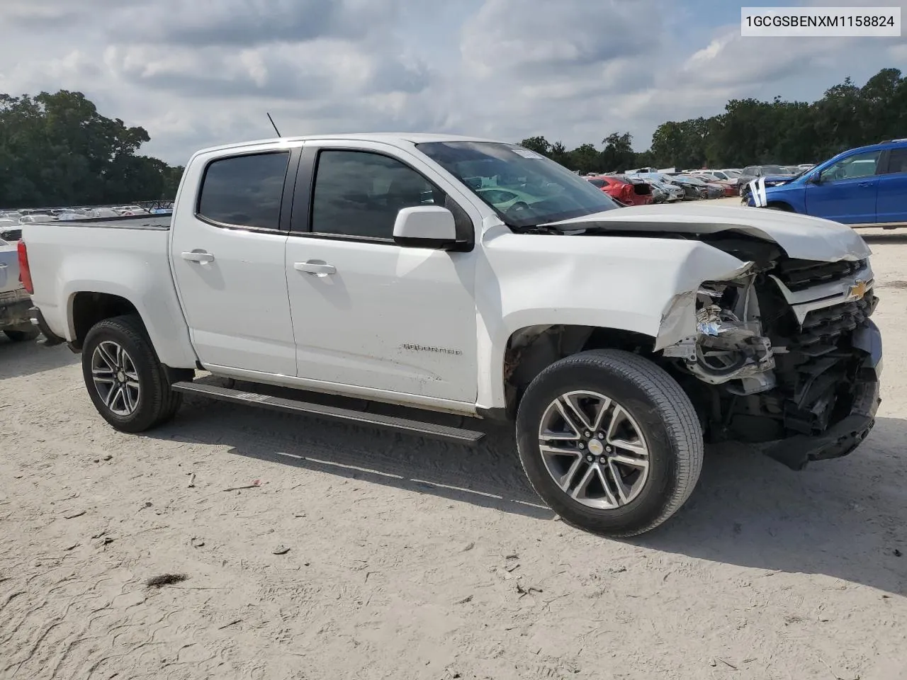 2021 Chevrolet Colorado VIN: 1GCGSBENXM1158824 Lot: 77974724