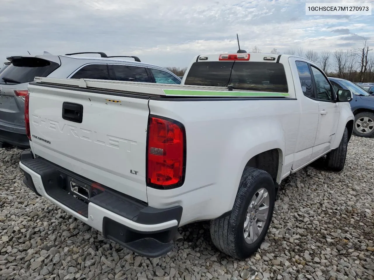 2021 Chevrolet Colorado Lt VIN: 1GCHSCEA7M1270973 Lot: 78077754