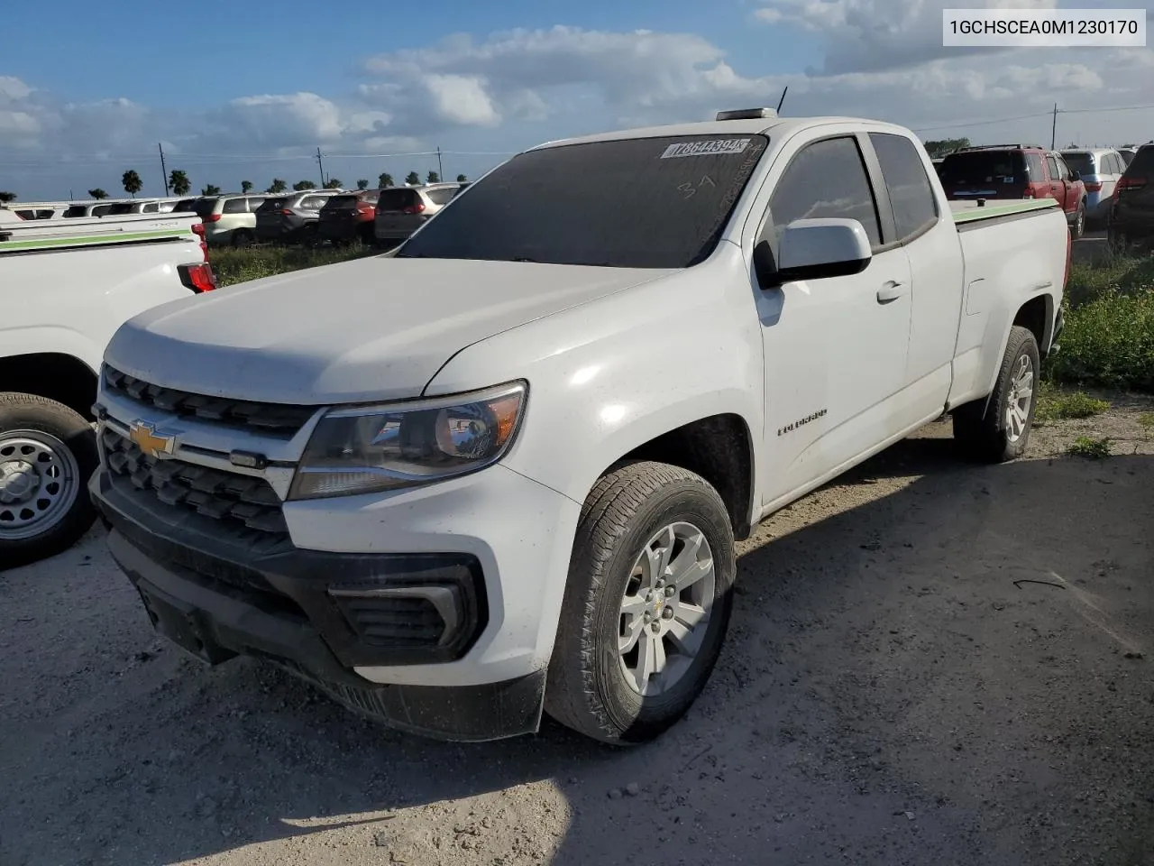 2021 Chevrolet Colorado Lt VIN: 1GCHSCEA0M1230170 Lot: 78644394