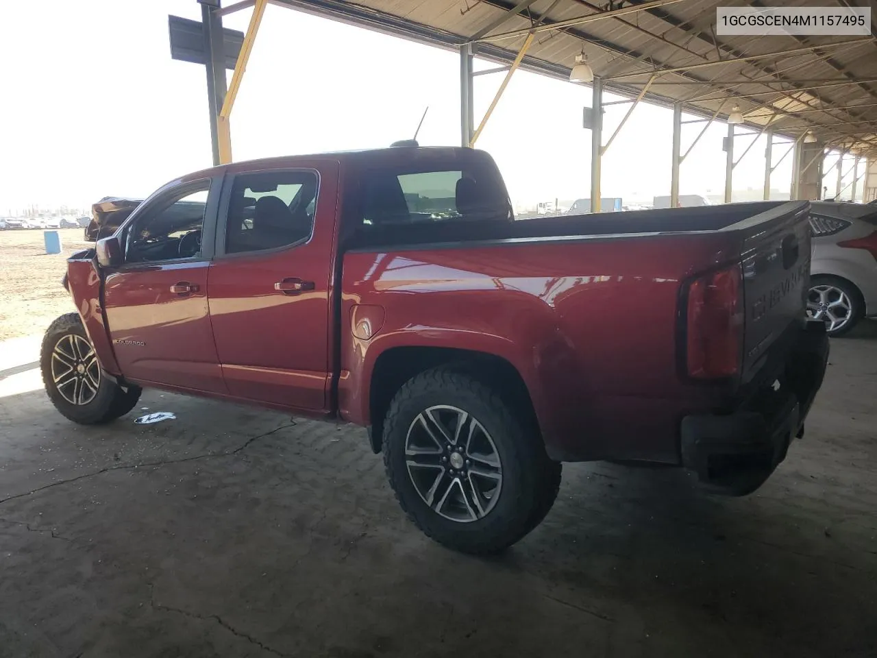 2021 Chevrolet Colorado Lt VIN: 1GCGSCEN4M1157495 Lot: 80916704