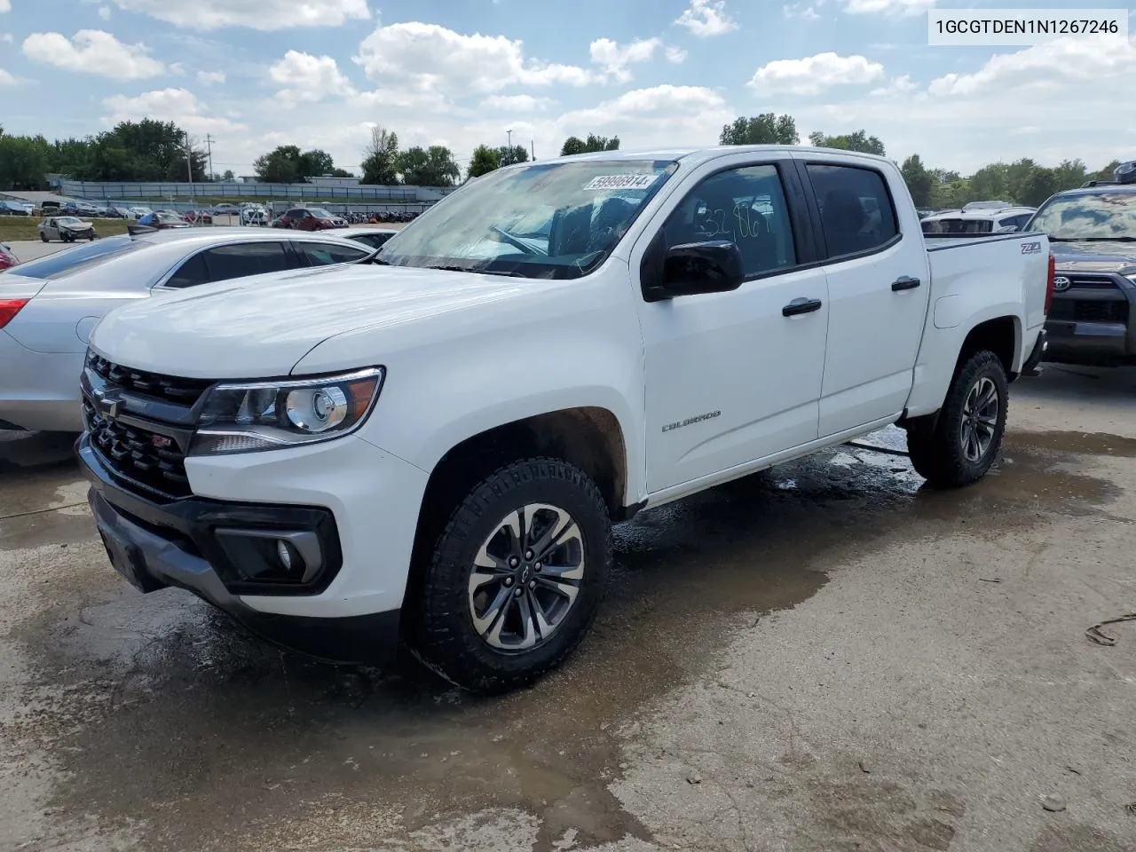 2022 Chevrolet Colorado Z71 VIN: 1GCGTDEN1N1267246 Lot: 59996914