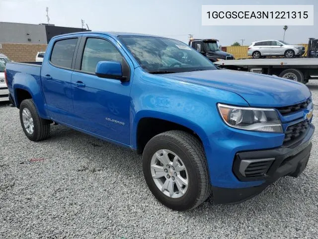 1GCGSCEA3N1221315 2022 Chevrolet Colorado Lt