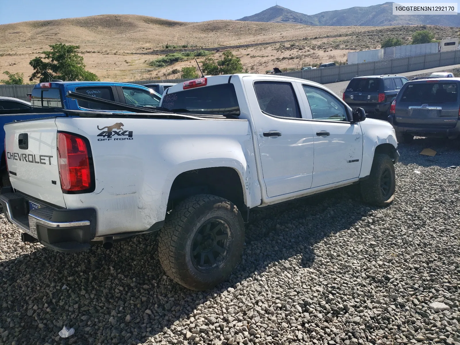 2022 Chevrolet Colorado VIN: 1GCGTBEN3N1292170 Lot: 64637534