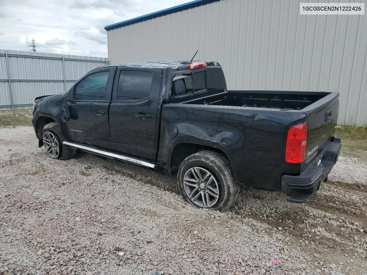 2022 Chevrolet Colorado Lt VIN: 1GCGSCEN2N1222426 Lot: 70341594