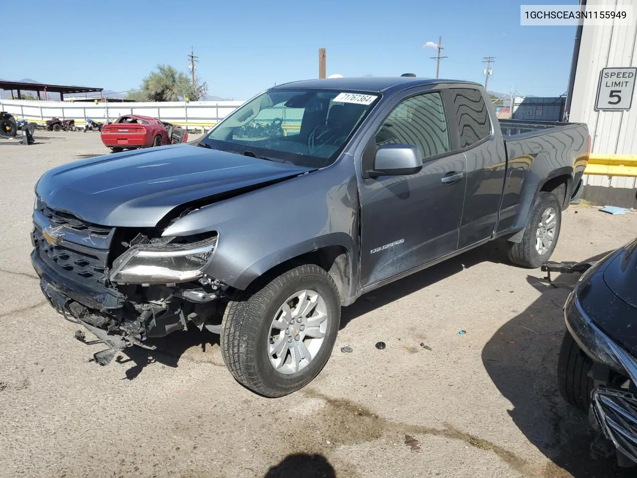 2022 Chevrolet Colorado Lt VIN: 1GCHSCEA3N1155949 Lot: 71767364