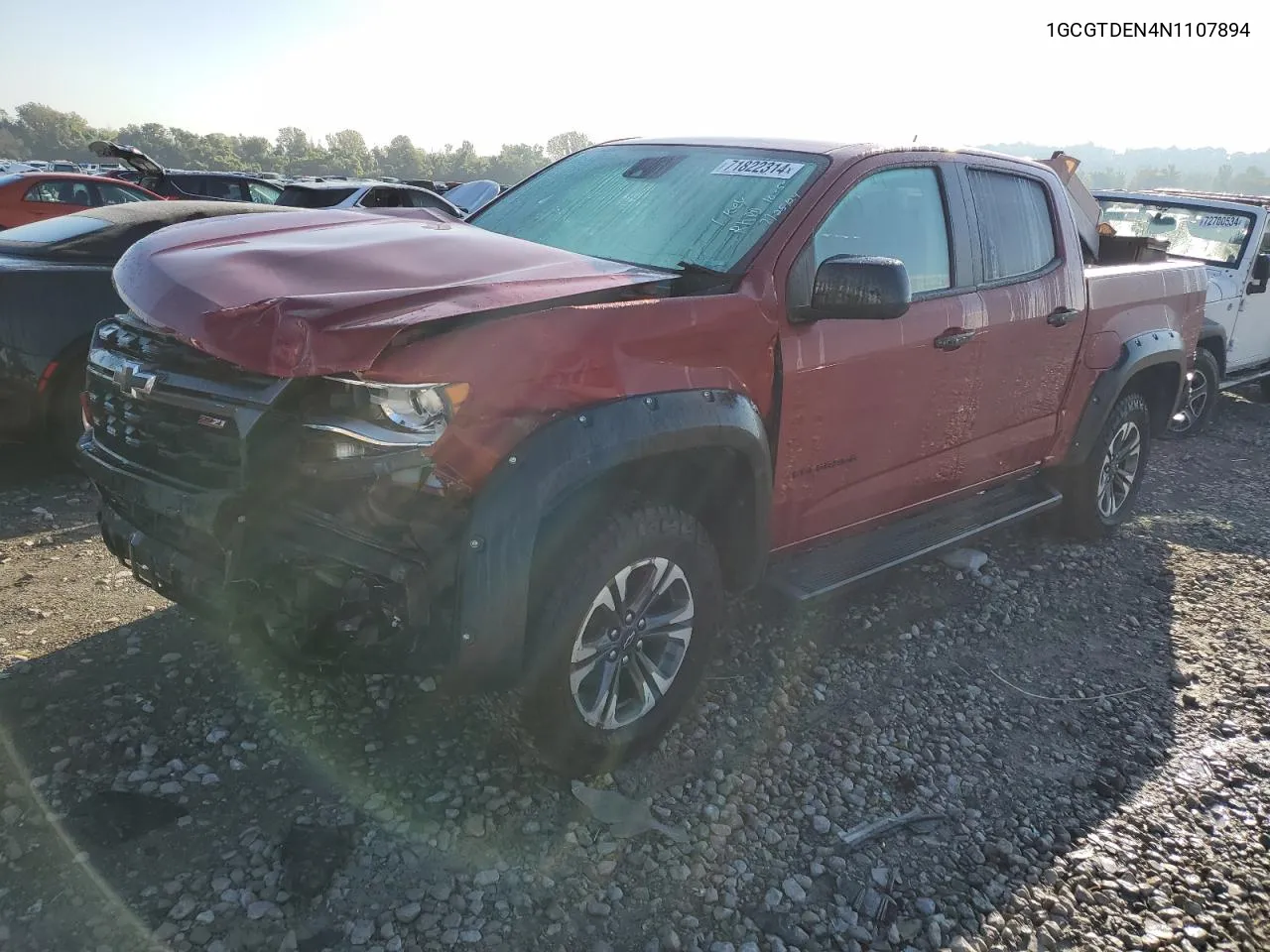 1GCGTDEN4N1107894 2022 Chevrolet Colorado Z71