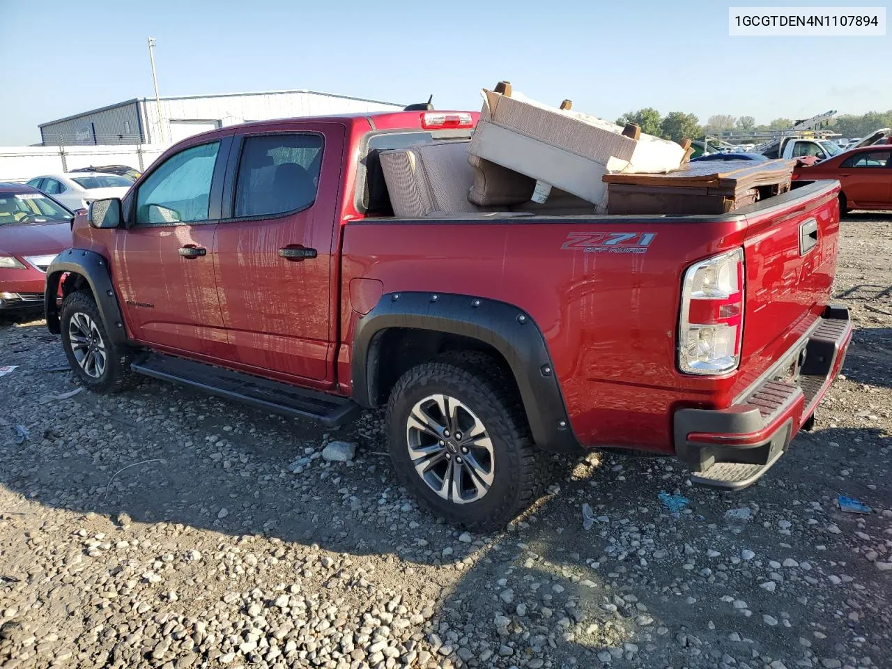 2022 Chevrolet Colorado Z71 VIN: 1GCGTDEN4N1107894 Lot: 71822314