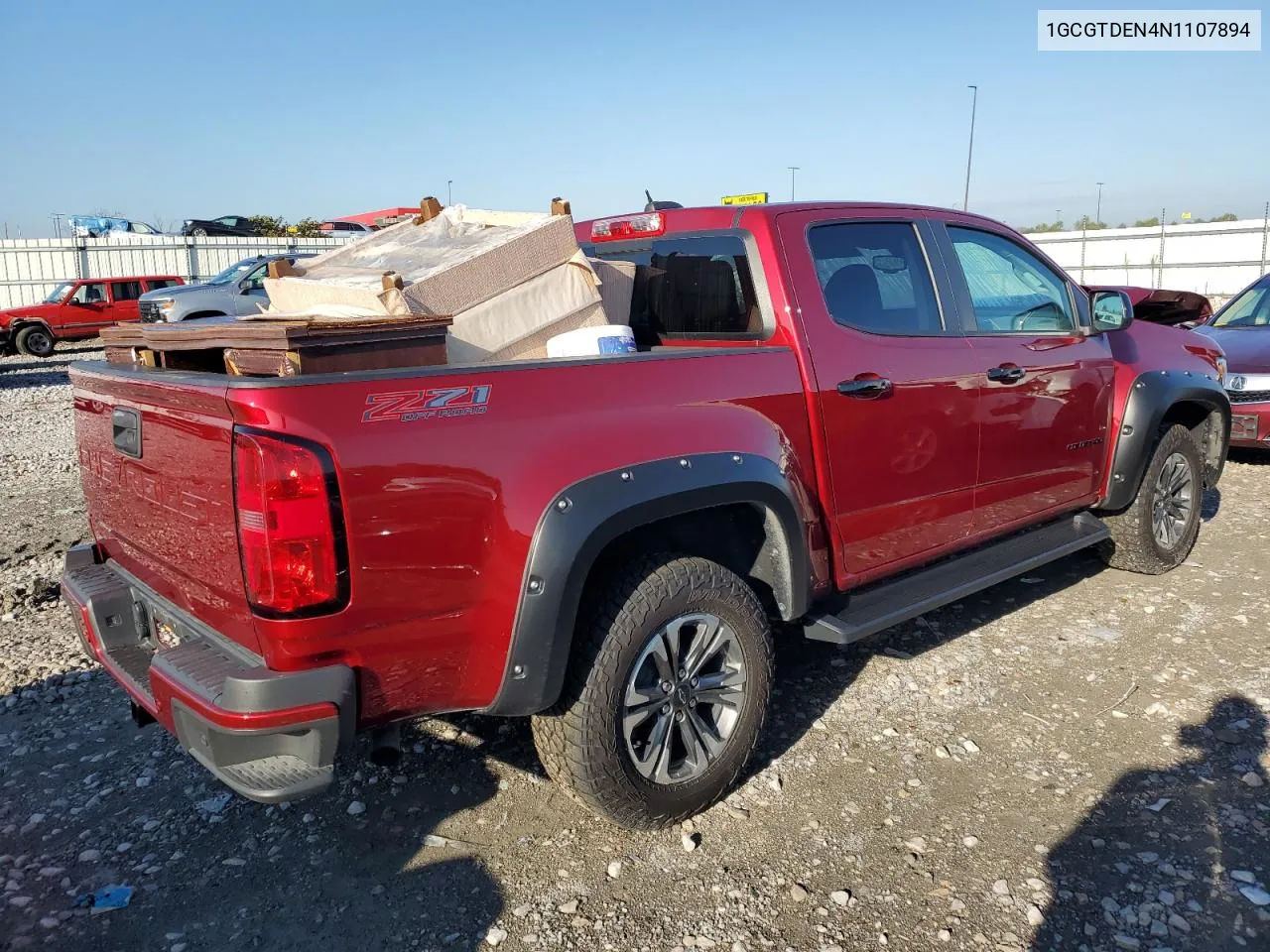 2022 Chevrolet Colorado Z71 VIN: 1GCGTDEN4N1107894 Lot: 71822314