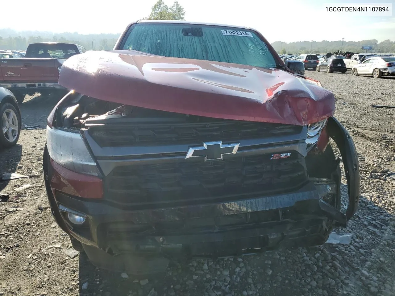 2022 Chevrolet Colorado Z71 VIN: 1GCGTDEN4N1107894 Lot: 71822314