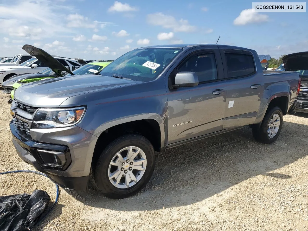 2022 Chevrolet Colorado Lt VIN: 1GCGSCEN0N1131543 Lot: 74122854