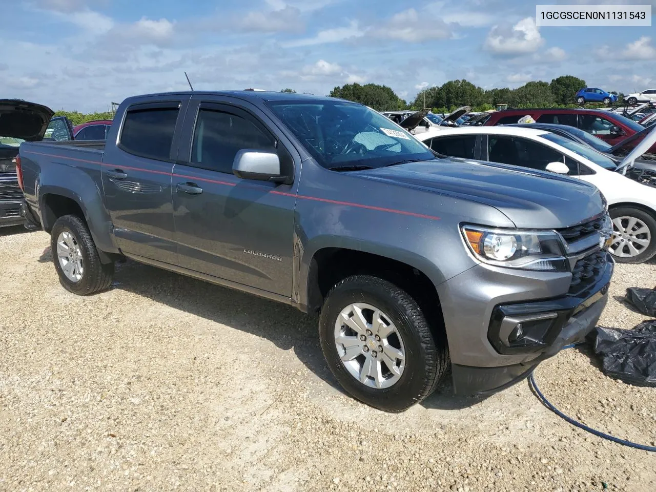 2022 Chevrolet Colorado Lt VIN: 1GCGSCEN0N1131543 Lot: 74122854