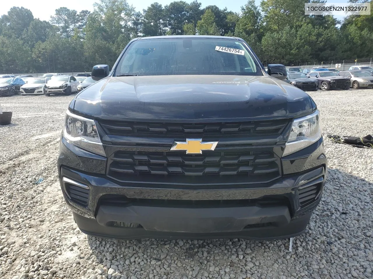 2022 Chevrolet Colorado Lt VIN: 1GCGSCEN2N1322977 Lot: 74426754