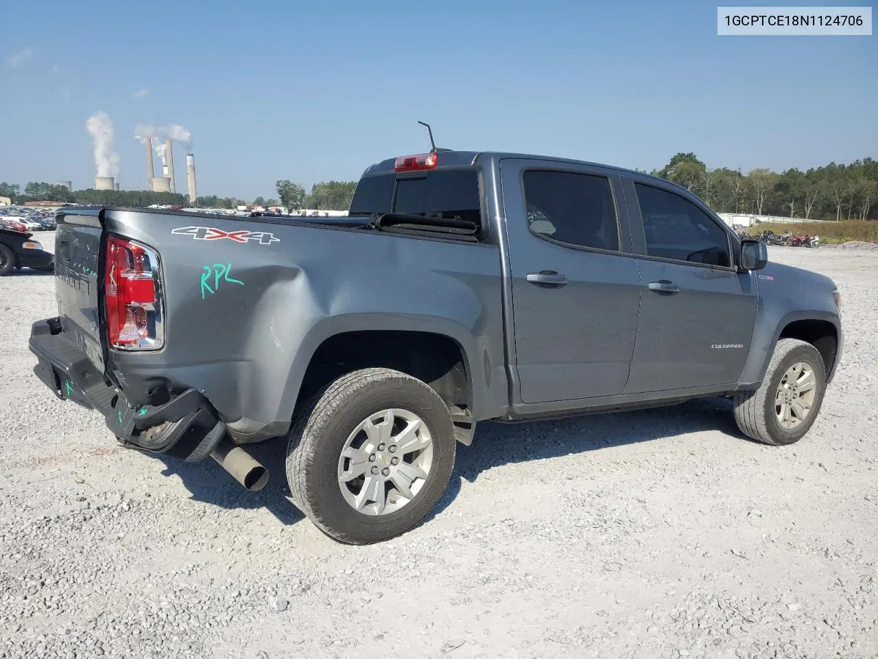 2022 Chevrolet Colorado Lt VIN: 1GCPTCE18N1124706 Lot: 74826524